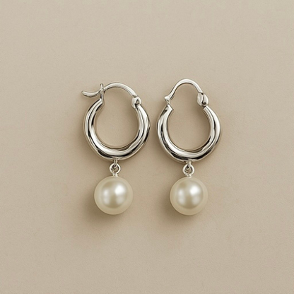 Luna Pearl Hoops