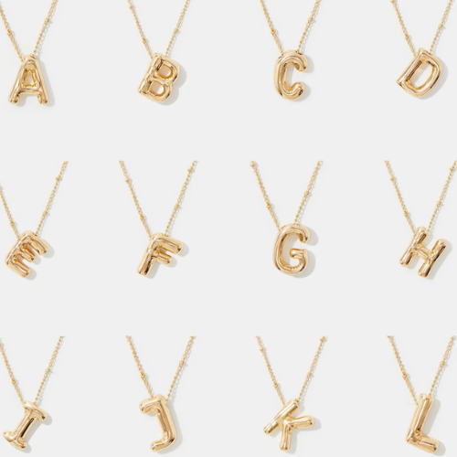 Mini Bubble Alphabet Necklace